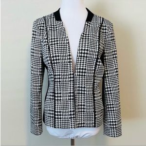 Women's Black and White Houndstooth Jacket